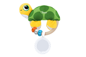 Babylegetøj - Chicco Turtle fabric Rattle - 300-00011560000000