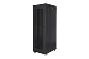 Rack skabe - Lanberg FF01 series - rack - 800 x 1000 flat pack with glass door LCD - 27U - FF01-8027-23BL
