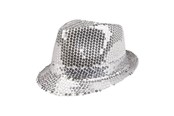 Kostumer - Boland - Hat Popstar Sequins Silver - 01292
