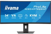 Skærm - 34" iiyama ProLite XCB3497WQSNP-B1 - 3440x1440 (UWQHD) - 120Hz - VA - 95W USB-C - KVM switch - XCB3497WQSNP-B1
