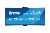Skærm - 34" iiyama ProLite XCB3497WQSNPH-B1 - 3440x1440 (UWQHD) - 120Hz - VA - KVM switch - XCB3497WQSNPH-B1