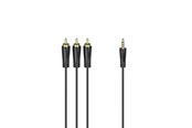 Audio kabel - Hama Cable 4pin 3.5mm-3xRCA Gold Black 1.5m - X1122161