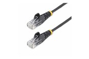 Netværkskabel - StarTech.com 15m Black Slim CAT6 Ethernet Cable Snagless 28AWG LSZH - patch cable - 15 m - black - Sort - 15m - N6PAT15MBKS
