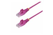 Netværkskabel - StarTech.com 2m Pink Slim CAT6 Ethernet Cable Snagless 28AWG LSZH - patch cable - 2 m - pink - Pink - 2m - N6PAT200CMPKS
