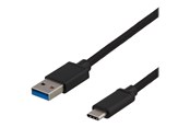 USB kabel - Deltaco - USB-C adapter - 24 pin USB-C to USB Type A - 25 cm - USBC-1150