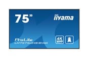 Digital skiltning & Hotel - iiyama ProLite LH7575UHS-B1AG 75" LED-backlit LCD display - 4K - for digital signage - LH7575UHS-B1AG