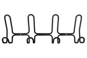 Beslag & hængsler - Home>it designer coat rack with 4+4 hooks black - 12133
