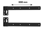 Beslag & hængsler - Home>it stacking hinge matt black 300 x 30 mm zinc-coated carbon steel 2 pcs. - 20511