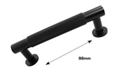 Beslag & hængsler - Home>it knurled handle 96 mm matt black 2 pcs. - 21180