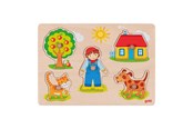 Babylegetøj - Goki Wooden Knob Puzzle 5 pcs. - 57306