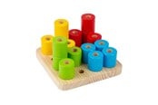 Trælegetøj - Bigjigs Wooden Wobbly Peg Board 17 pcs. - 37007