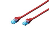 Netværkskabel - DIGITUS CAT 5e U-UTP Patch Cord - 0.5m - Rød - 0.5m - DK-1512-005/R
