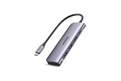 Dockingstation - UGREEN USB-C to 2 Ports USB3.0-A Hub + HDMI + TF/SD with PD Power Supply - Space Grey - 70411-UG