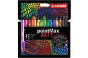 Skrive- og Tegneværktøjer - STABILO pointMax - Hardtip Fineliner - ARTY - Set 15 Pieces - 488/15-1-20