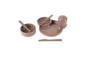 Babylegetøj - Dantoy - Children's Tableware Mocha 7-piece. - 6200