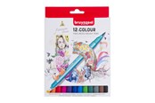 Skrive- og Tegneværktøjer - Bruynzeel Fineliner Brush Pens 12 pcs. - 60325012