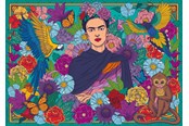 Puslespil - Ravensburger Frida Kahlo’s Paradise: Parrot, Monkey and Blooms 1000p - 12001475
