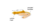 Udendørsleg - BS Toys Jump Rope Yellow with Wooden Handles - GA230