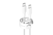 USB kabel - empower by PanzerGlass Racing 60W USB-C to USB-C Cable | USB 2.0 | 2M | Silver White - EM85432