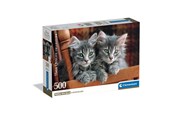 Puslespil - Clementoni Jigsaw Puzzle Kittens 500 pcs. Floor - 35580
