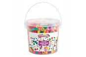 Kreativt Legetøj - Colorations - Colored Large Beads in Bucket 680 grams - BIGPONY