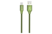 USB kabel - GreyLime Braided USB-A to USB-C Cable Green 2 m - C21AC2M03
