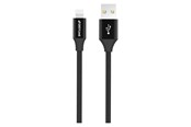 USB kabel - GreyLime Braided USB-A to MFi Lightning Cable Black 1 m - C21AL1M04