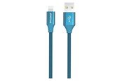 USB kabel - GreyLime Braided USB-A to MFi Lightning Cable Blue 2 m - C21AL2M01