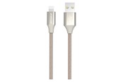 USB kabel - GreyLime Braided USB-A to MFi Lightning Cable Beige 2 m - C21AL2M02