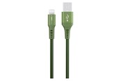 USB kabel - GreyLime Braided USB-A to Lightning Cable Green 3 m - C21AL3M03