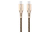 USB kabel - GreyLime Braided USB-C to USB-C 60W Cable Beige 3 m - C21C60C3M02