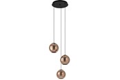 Lamper - EGLO Stars of Light CORDOBA pendel 3xE27  Ø455 sort/kobber - 390094