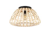 Lamper - EGLO Stars of Light MONTEZUELO loftlampe E27 bambus/sort - 390149