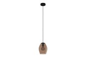 Lamper - EGLO Stars of Light ESTANYS 1 pendel E27 sort/brun-transparent - 390159