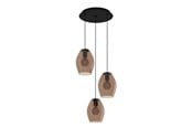 Lamper - EGLO Stars of Light ESTANYS 1 klyngependel E27 sort/brun-transparent - 390161