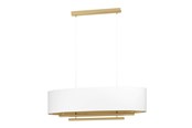 Lamper - EGLO Stars of Light PINETARA langbordspendel 4L E27 børstet messing/hvid - 390182