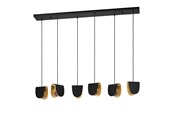 Lamper - EGLO Stars of Light SERENARA langbordspendel 6L E27 sort/guld - 390184