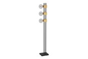 Lamper - EGLO Stars of Light LEVANTARA gulvlampe H1505 3L E27 sort/træ FSC - 390194