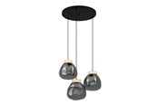 Lamper - EGLO Stars of Light MAGACELA klyngependel 3xE27 sort/træ/grå FSC - 390319