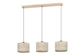 Lamper - EGLO Stars of Light HONTONGAS langbordspendel Ø E27 sort/træ/beige - 390324