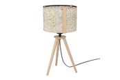 Lamper - EGLO Stars of Light HONTONGAS bordlampe Ø280 E27 sort/træ/beige - 390325