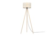 Lamper - EGLO Stars of Light HONTONGAS gulvlampe Ø400 E27 sort/træ/beige - 390326