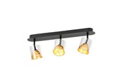 Lamper - EGLO Stars of Light MELITO spotskinne 3x510lm sort/guld - 39575