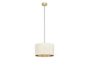 Lamper - EGLO Stars of Light TAMARESCO pendel E27 børstet messing/hvid fløjl/guld - 39765