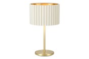Lamper - EGLO Stars of Light TAMARESCO bordlampe E27 børstet messing/hvid fløjl/guld - 39766
