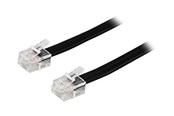 Netværkskabel - Deltaco DEL-160B - phone cable - 3 m - black - Sort - 3m - DEL-160B