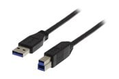 USB kabel - Deltaco USB3-130 - USB cable - USB Type B to USB Type A - 3 m - USB3-130S