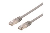 Netværkskabel - Deltaco patch cable - 1 m - grey - Grå - 1meter - STP-61AU
