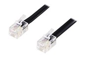 Netværkskabel - Deltaco IMP DEL-160M - phone cable - 10 m - black - Sort - 10 meter - DEL-160M