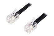 Netværkskabel - Deltaco phone cable - 5 m - black - Sort - 5m - DEL-156-B